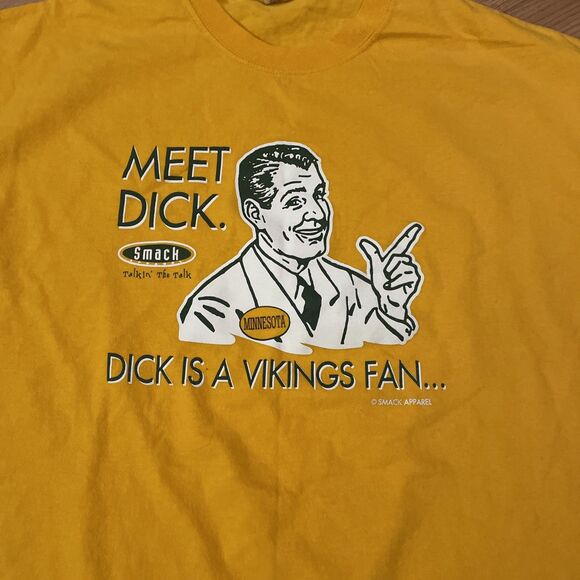 Minnesota Vikings Football Smack Talk “Don't be a Dick” Shirt  XL - Picture 2 of 9